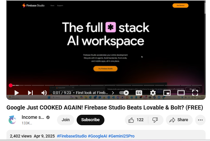 Google introduces Firebase Studio, an end-to-end platform that builds custom apps in-browser, in minutes