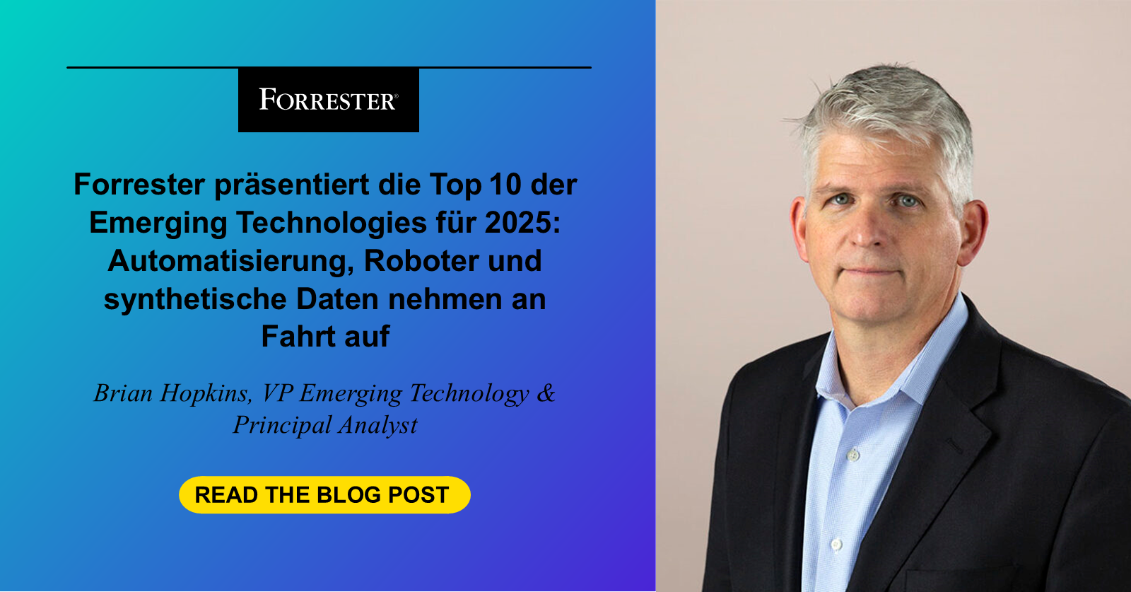 Forrester präsentiert die Top 10 der Emerging Technologies für 2025: Automatisierung, Roboter und synthetische Daten nehmen an Fahrt auf