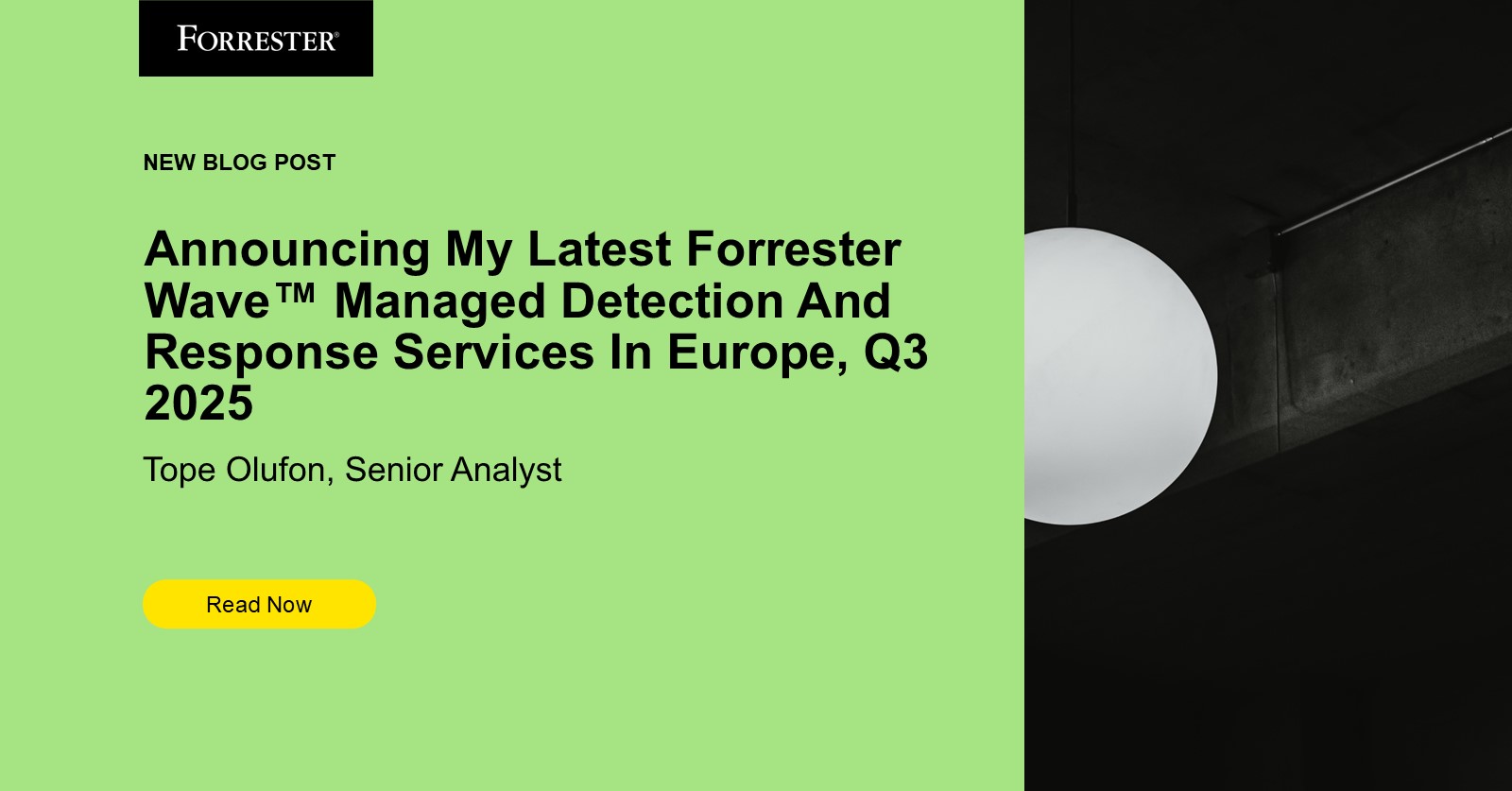 Announcing My Latest Forrester Wave™ Covering Managed Detection And Response Services In Europe