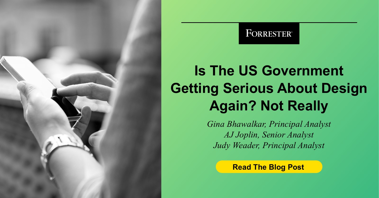 Is The US Government Getting Serious About Design Again? Not Really